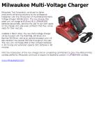 Milwaukee Multi-Voltage Charger