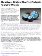 Norton BlueFire Portable Foundry Wheels