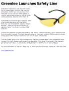 Greenlee Launches Safety Line