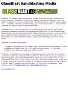 GlassBlast Sandblasting Media
