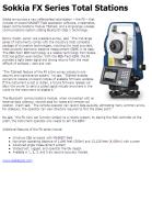 Sokkia FX Series Total Stations