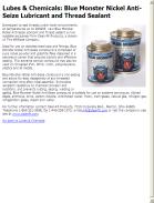 Blue Monster Nickel Anti-Seize Lubricant and Thread Sealant