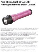 Pink Streamlight Strion LED Flashlight Benefits Breast Cancer