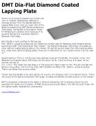 DMT Dia-Flat Diamond Coated Lapping Plate