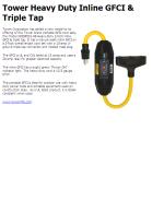 Tower Heavy Duty Inline GFCI & Triple Tap