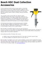 Bosch HDC Dust Collection Accessories