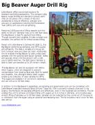 Big Beaver Auger Drill Rig