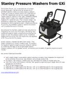 Stanley Pressure Washers from GXi