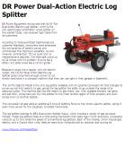 DR Power Dual-Action Electric Log Splitter