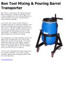 Bon Tool Mixing & Pouring Barrel Transporter