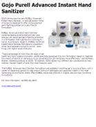 Gojo Purell Advanced Instant Hand Sanitizer