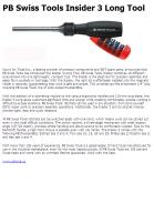 PB Swiss Tools Insider 3 Long Tool
