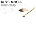 Bon Paver Joint Brush