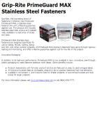 Grip-Rite PrimeGuard MAX Stainless Steel Fasteners