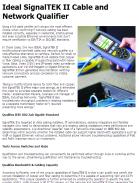 Ideal SignalTEK II Cable and Network Qualifier