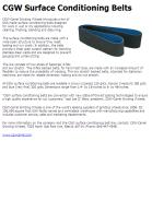 CGW Surface Conditioning Belts