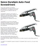 Senco DuraSpin Auto-Feed Screwdrivers