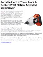 Portable Electric Tools: Black & Decker GYRO Motion-Activated Screwdriver