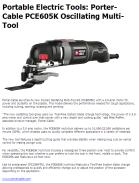 Portable Electric Tools: Porter-Cable PCE605K Oscillating Multi-Tool