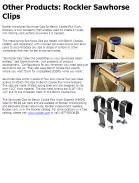 Other Products: Rockler Sawhorse Clips