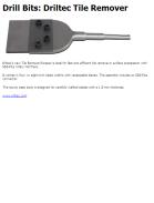 Drill Bits: Driltec Tile Remover