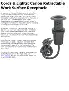 Cords & Lights: Carlon Retractable Work Surface Receptacle