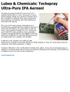 Lubes & Chemicals: Techspray Ultra-Pure IPA Aerosol