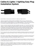 Cables & Lights: i-lighting Easy Plug Installation System