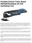 Bosch MXH180 Brushless 18-Volt Oscillating Tool