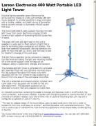 Larson Electronics 400 Watt Portable LED Light Tower
