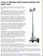 Larson 1,200 Watt Self-Contained Mobile LED Light Tower
