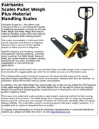 Fairbanks Scales Pallet Weigh Plus Material Handling Scales