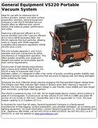 General Equipment VS220 Portable Vacuum System