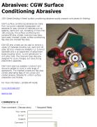 Abrasives: CGW Surface Conditioning Abrasives