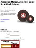 Abrasives: Mercer Aluminum Oxide Semi-Flexible Discs