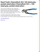 Channellock 412  full-sized grip, pocket-sized pliers