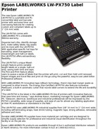 Epson LABELWORKS LW-PX750 Label Printer