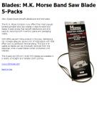 M.K. Morse Band Saw Blades in 5-packs