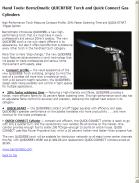 BernzOmatic QUICKFIRE Torch and Quick Connect Gas Cylinders