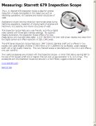 Starrett 679 Inspection Scope