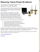 Topcon Pocket 3D software is the heart of grade management system