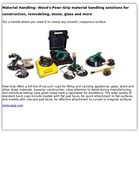 Wood's Powr-Grip material handling solutions for construction, remodeling, stone, glass and more