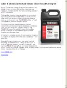RIDGID Endura-Clear Thread Cutting Oil Maximizes Wear Resistance Increasing Die Life