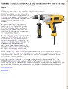 DEWALT 1/2-inch hammerdrill has a 10-amp motor