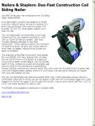 Duo-Fast Construction Coil Siding Nailer Is Tough, Lightweight and Productive