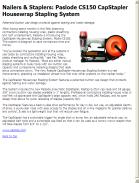 Paslode CS150 CapStapler Housewrap Stapling System