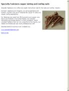Specialty Fasteners copper slating and roofing nails