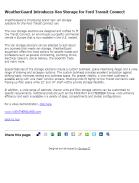 WeatherGuard Introduces Van Storage for Ford Transit Connect
