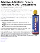Powers Fasteners AC 100+Gold Adhesive