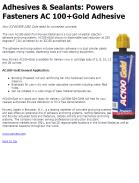 Powers Fasteners AC 100+Gold Outperforms the Competition at Elevated Temperatures